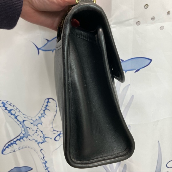 Vintage COACH REGINA Black Leather Crossbody Satchel Bag Handbag Purse 9983 - Picture 6 of 16